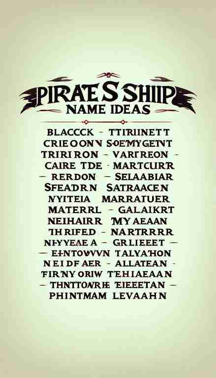 Pirate Ship Name Ideas