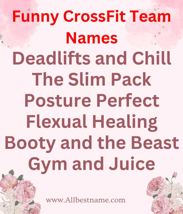 Funny CrossFit Team Names 